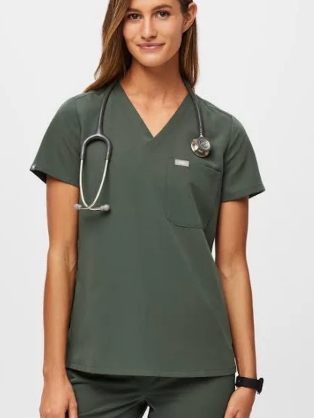 FIGS Catarina PETITE Scrub top Moss
 large